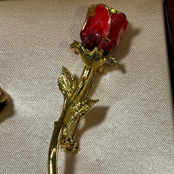 Vintage in box TANCER 11 interchangeable rose brooch - Picture 2 of 5